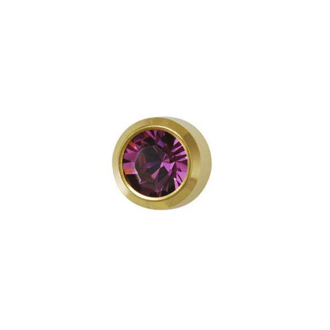 February Gold Bezel Mini - Amethyst FD2041M - Rossan Distributors