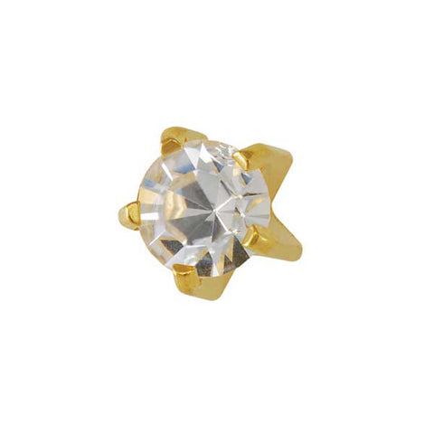 April Gold Clawset - Clear Crystal FD2043C - Rossan Distributors