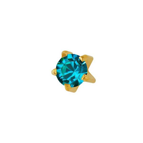 December Gold Clawset Mini - Blue Zircon FD2051MC - Rossan Distributors