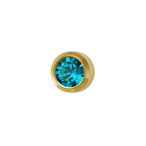 December Gold Bezel Mini - Blue Zircon FD2051M - Rossan Distributors