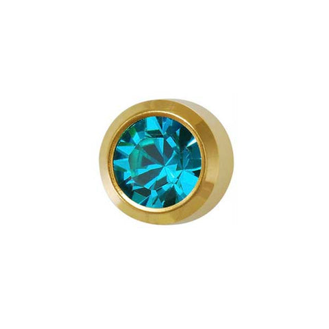 December Gold Bezel - Blue Zircon FD2051 - Rossan Distributors