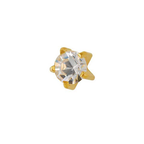 Cubic Zirconia Gold Clawset Mini - FD2090M - Rossan Distributors