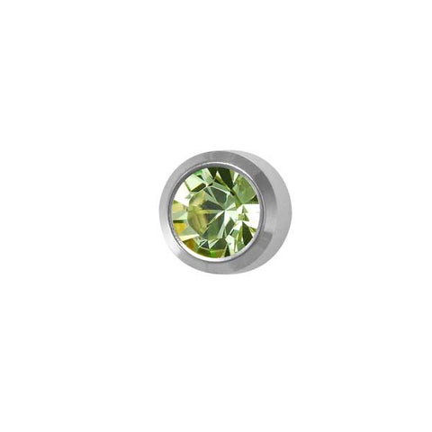 August Stainless Steel Bezel Mini - Peridot FD3047M - Rossan Distributors