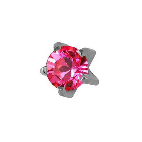 October Stainless Steel Clawset - Pink Zircon FD3049C - Rossan Distributors