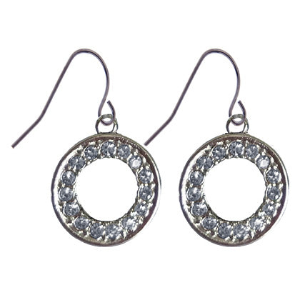 Hanging Open Round CZ Silver FE4251S