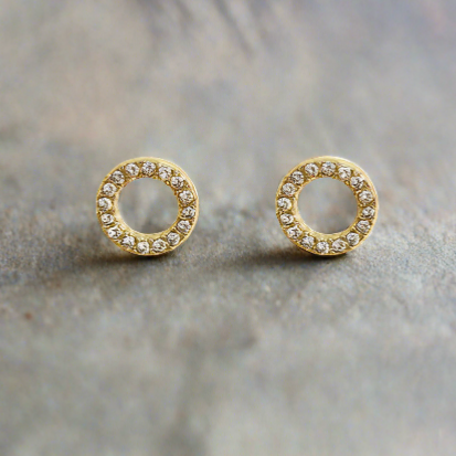 8mm Open Round CZ Gold FE4253G