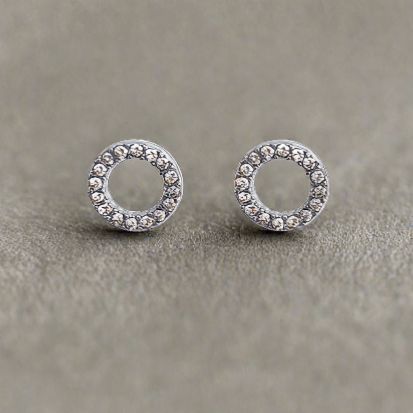 8mm Open Round CZ Silver FE4253s