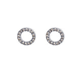 8mm Open Round CZ Silver FE4253s