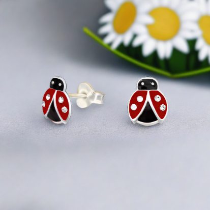 Jewelled Ladybug Stud FE4442BUG