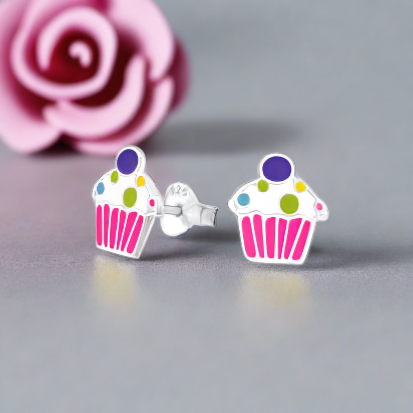 Cup Cake Stud Earrings FE4444P