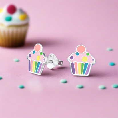 Cup Cake Stud Earrings FE4444RB