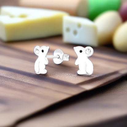 Jewelled Mouse Stud FE4472MOU2