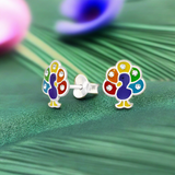 Jewelled Peacock Stud FE4472PEA