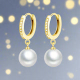 Huggy + CZ Shell Pearl FE4636G