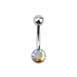 Belly Banana Barbell Stainless Steel Single Jewelled 10mm BJ1003.10 - Rossan Distributors