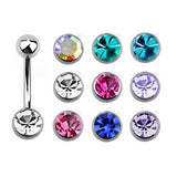 Belly Banana Barbell Stainless Steel Single Jewelled 10mm BJ1003.10 - Rossan Distributors