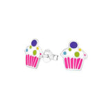 Cup Cake Stud Earrings FE4444P - Rossan Distributors