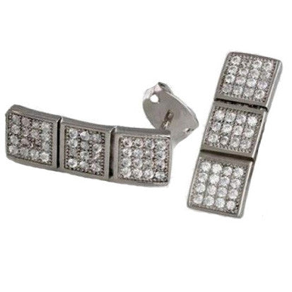 Micro Pave Cubic Zirconia Rectangle FE4543 - Rossan Distributors
