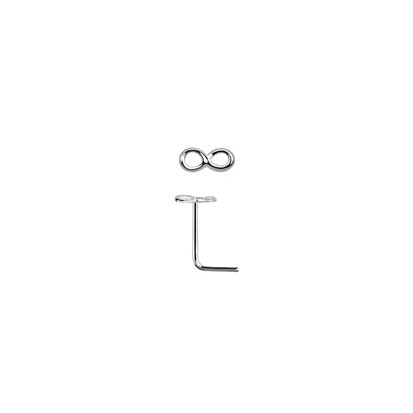 Bent Post Silver Infinity Nose Stud NS1350 - Rossan Distributors