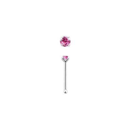 Nose Bone Sterling Silver Jewelled NS4097 - Rossan Distributors