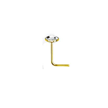 Flat Top Crystal Bent Nose Stud NS5095C