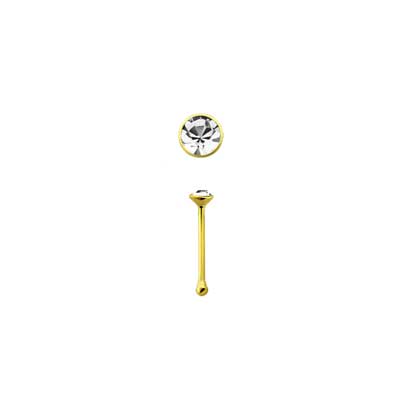Nose Bone Gold with Crystal NS5098C - Rossan Distributors