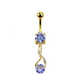 Dangling Stone Drop Gold BJ1325