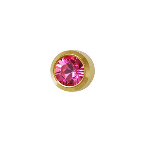 October Gold Bezel Mini - Pink Zircon FD2049M - Rossan Distributors