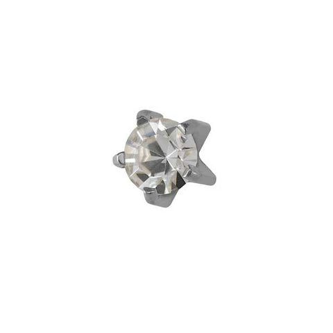 Cubic Zirconia Stainless Steel Clawset Mini - FD3090M - Rossan Distributors