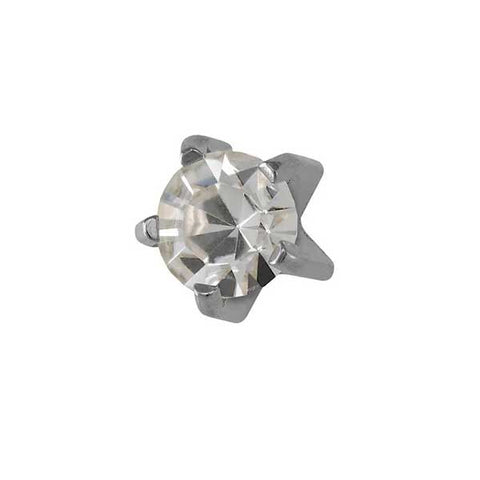 Cubic Zirconia Stainless Steel Clawset - FD3090 - Rossan Distributors