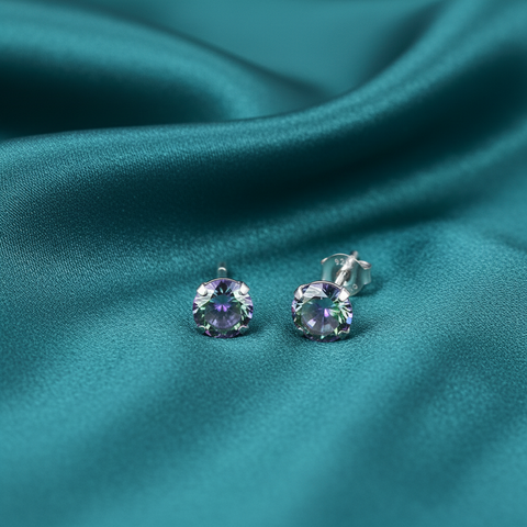 6mm CZ Violet /Mauve SILVER FE4136VM