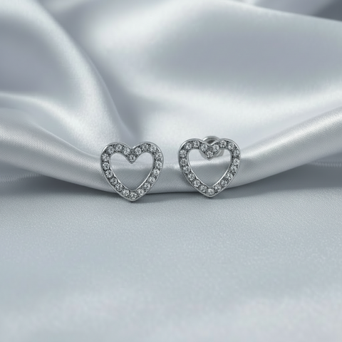 Open Heart CZ Silver FE4254S - Rossan Distributors