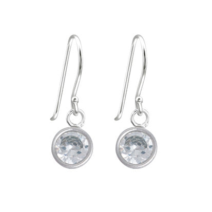 Hanging Round CZ Silver FE4256S