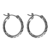 20mm Diamond Cut Hoop Silver FE4321