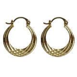 20mm Patterned Hoop Gold FE4326