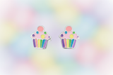 Cup Cake Stud Earrings FE4444RB