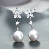 Flower CZ Shell Pearl FE4637