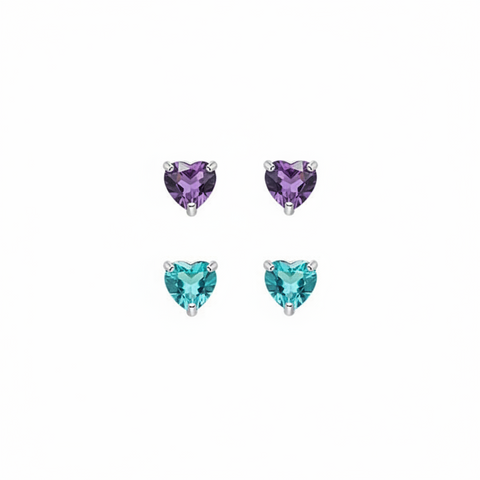 Duo Pack Heart CZ Stud FE4733AQ/LA)