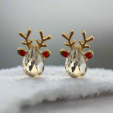 Gold CZ Reindeer FE9160