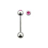 Barbell Stainless Steel Jewelled 1.6mm BJ1006J - Rossan Distributors