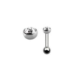 Barbell Stainless Steel Jewelled Micro 1.2mm x 6mm BJ1218.6