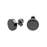 Black Disc Earrings FE4852 - Rossan Distributors