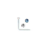 Acrylic Duo Jewelled Nose Studs Bent Post NS4042 - Rossan Distributors