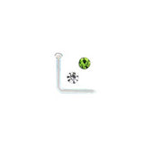 Acrylic Duo Jewelled Nose Studs Bent Post NS4042 - Rossan Distributors